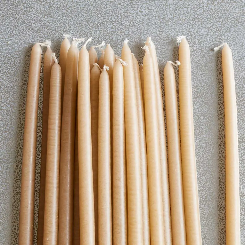 Set de 25 bougies fines - Lin