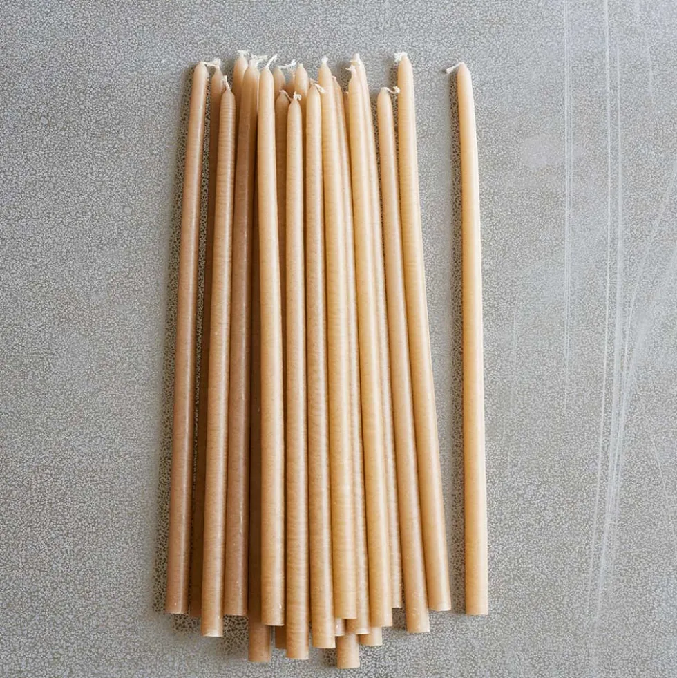 Set de 25 bougies fines - Lin