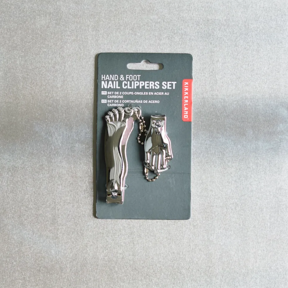 Set de 2 coupe-ongles pour mains et pieds - Argenté