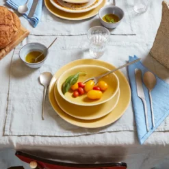 Set de table en lin lavé - Gris Vésuve