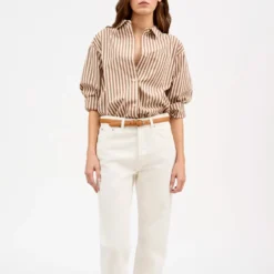 Skall Studio - Chemise Edgar - Marron & Ecru