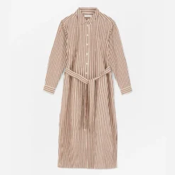 Skall Studio - Robe Chemise Leigh - Marron & Ecru