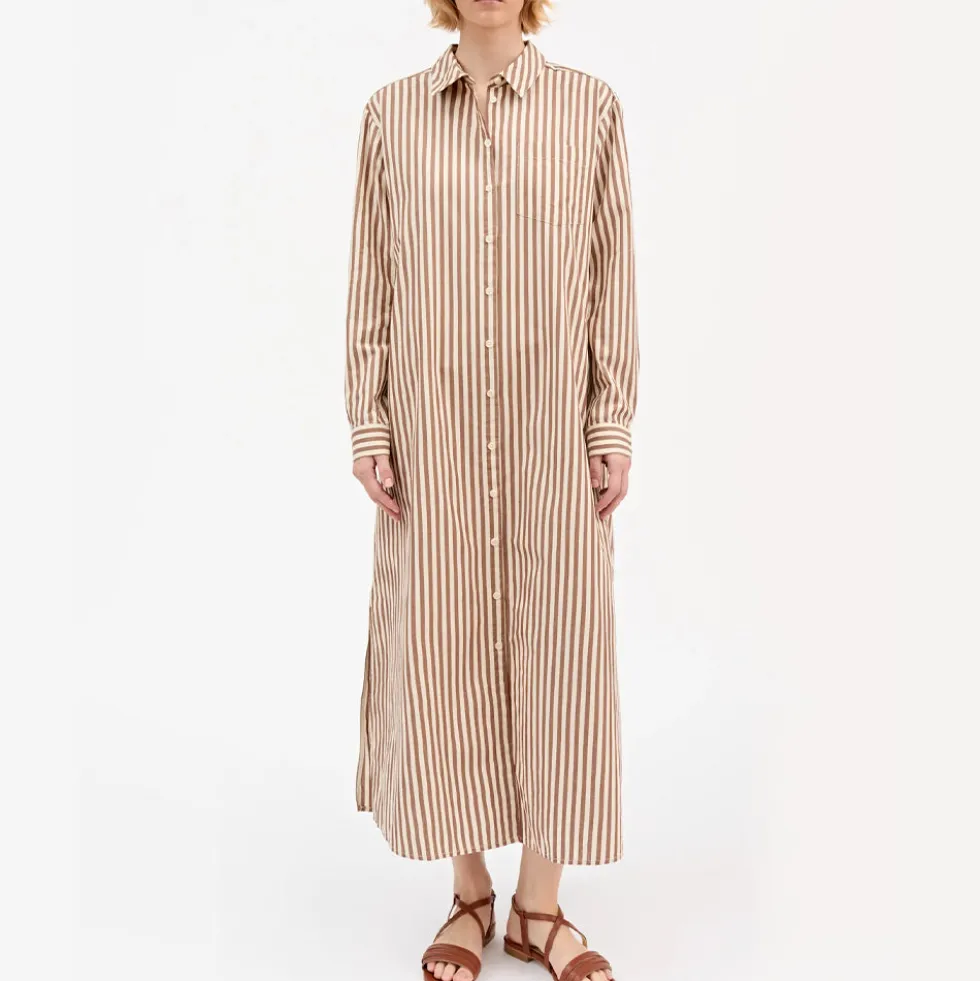 Skall Studio - Robe Chemise Leigh - Marron & Ecru