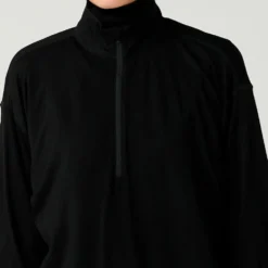 Snow Peak - Pull Demi-zip Laine - Noir