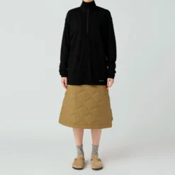 Snow Peak - Pull Demi-zip Laine - Noir