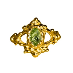 Sofia Rocha - Bague Sol De Mar - Or & Pomme Verte