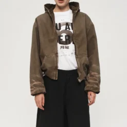 6397 - Sweat Zip Up - Mud