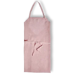 Tablier en lin lavé - Rose Granité