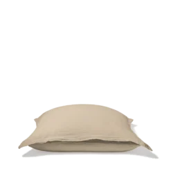 Taie d'oreiller en gaze de coton - Beige Quai de Seine