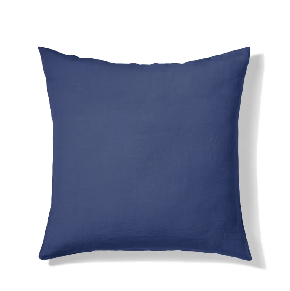 Taie d'oreiller en lin lavé - Bleu Pacifique