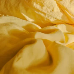 Taie d'oreiller en lin lavé - Jaune Citronnade