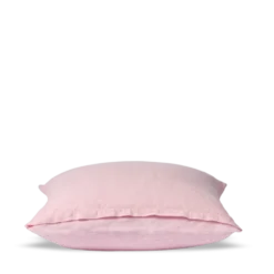 Taie d'oreiller en lin lavé - Rose Granité