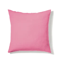 Taie d'oreiller en lin lavé - Rose Garance