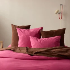 Taie d'oreiller en percale de coton - Rose Club