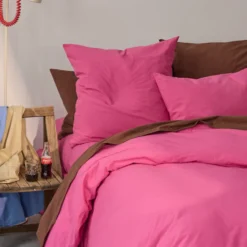 Taie d'oreiller en percale de coton - Rose Club