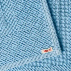 Tapis de bain en coton - Bleu Jour