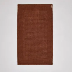 Tapis de bain en coton - Brun Sépia