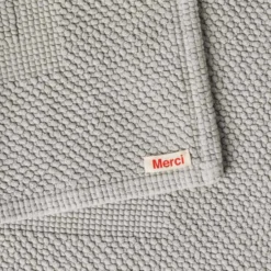 Tapis de bain en coton - Gris Nébuleux