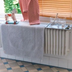 Tapis de bain en coton - Gris Nébuleux