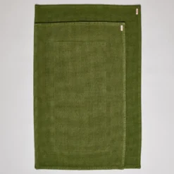 Tapis de bain en coton - Kaki Ombre