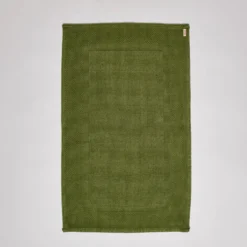 Tapis de bain en coton - Kaki Ombre
