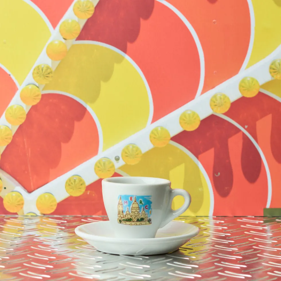 Tasse à expresso et soucoupe Sacré Cœur - Merci x Shia McShia