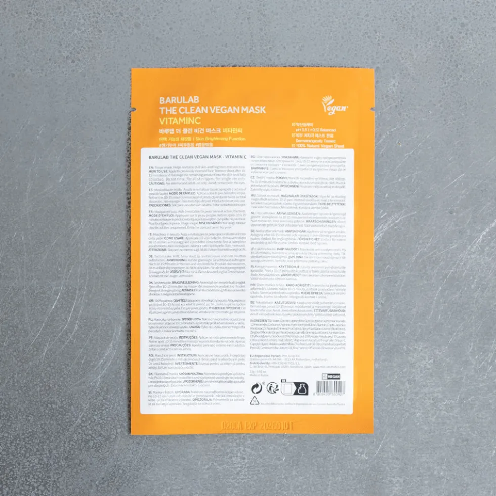 The Clean Vegan Mask - Vitamin C - Barulab