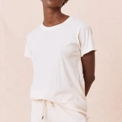 THE GREAT - T-shirt The Slim - Blanc Délavé