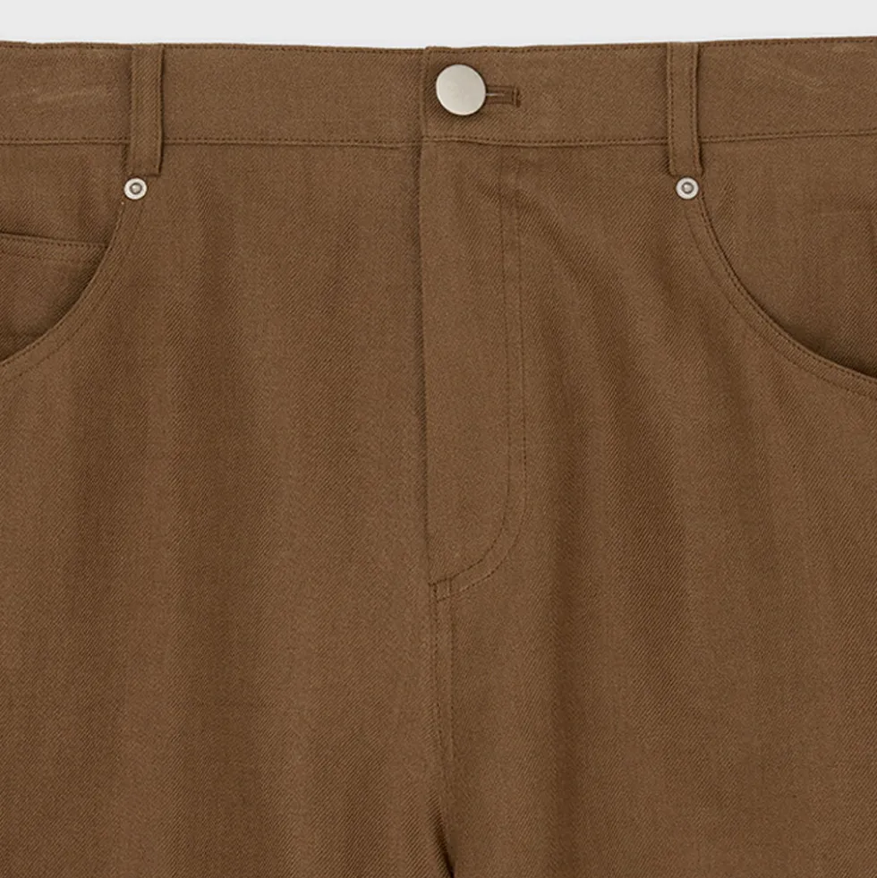 The Loom - Bermuda Linen Denim - Marron