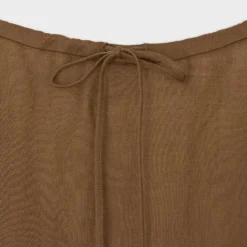 The Loom - Top Ruche Halter - Marron