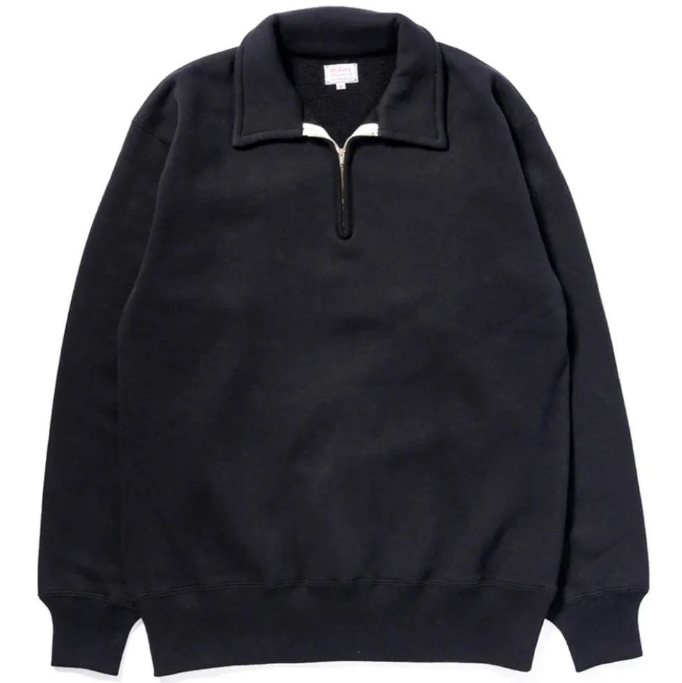 The real McCoys - Sweat Loopwheel Zip - Noir