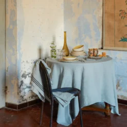 Torchon en lin lavé - Gris Vésuve