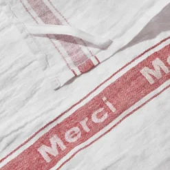 Torchon en lin lavé - Merci Rouge