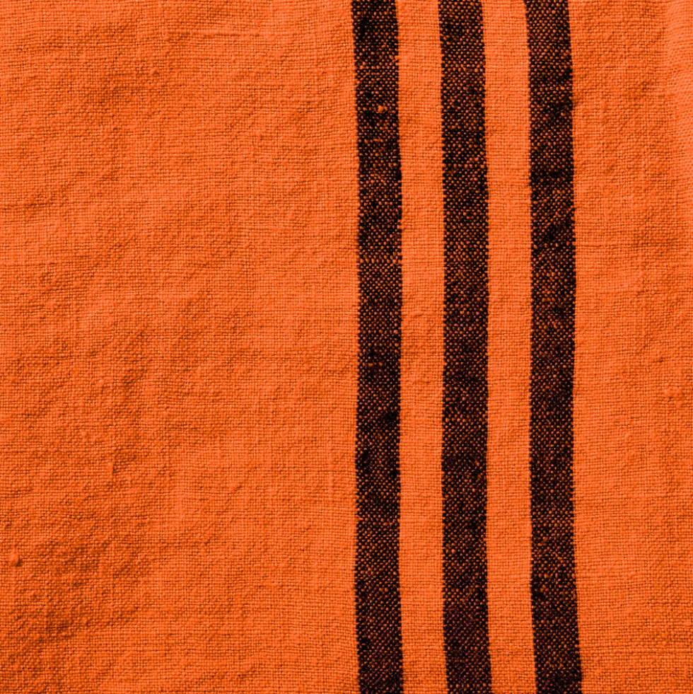 Torchon en lin lavé - Orange Zeste