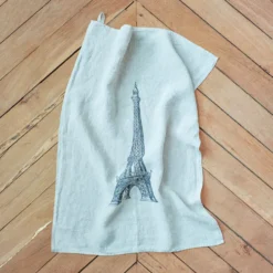 Torchon en lin lavé - Tour Eiffel