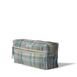 Trousse de toilette en lin lavé - Carreaux Bibliothèque