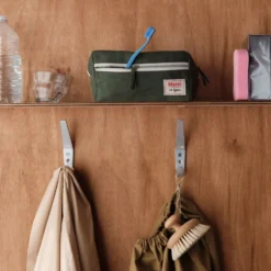 Trousse de toilette en lin lavé - Vert Oxyde