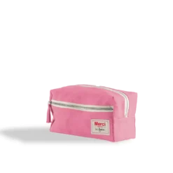 Trousse de toilette en lin lavé - Rose Garance