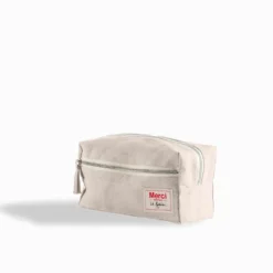 Trousse de toilette en lin lavé - Pierre