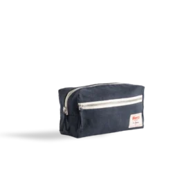 Trousse de toilette en lin lavé - Bleu Encre