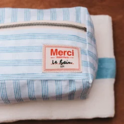 Trousse de toilette - Rayures Pinceau Bleu Primaire