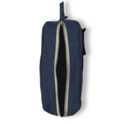Trousse en lin lavé - Bleu Pacifique