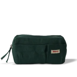 Trousse en lin lavé - Vert Séquoia