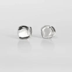 TWEEK EEK - Boucles d'oreilles Mirr Rectangle S - Argent