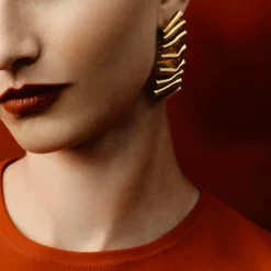 TWEEK EEK - Boucles d'oreilles Mirr Wave - Or