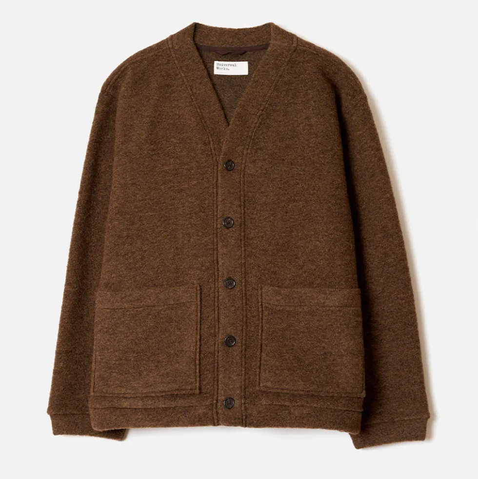 Universal Works - Cardigan Advance - Marron