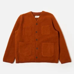 Universal Works - Cardigan Laine - Rust