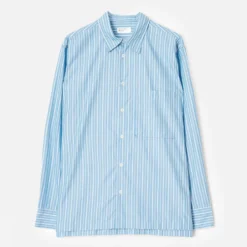 Universal Works - Chemise Lucky - Rayures Bleu