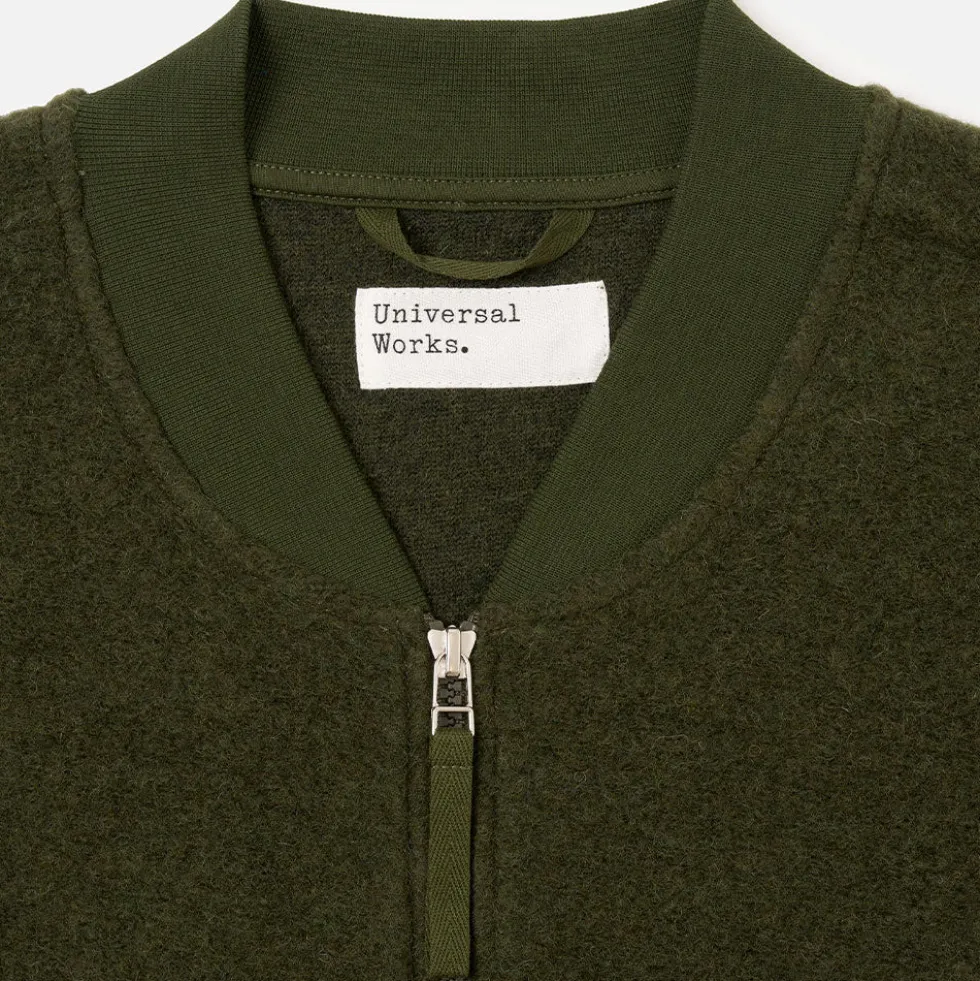 Universal Works - Gilet Sans Manches Zip - Olive
