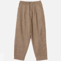 Universal Works - Pantalon Pleated Track - Marron